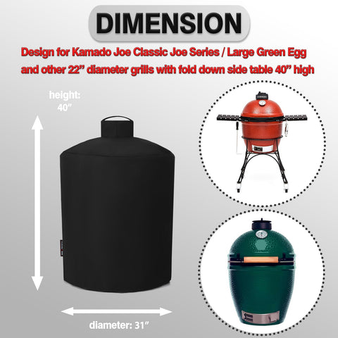 FEVERCOVER for Kamado Joe Classic Joe resists high winds.