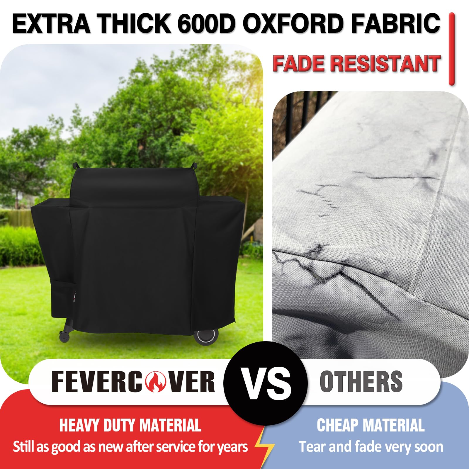 FEVERCOVER velcro strap ensures secure fit during windy days