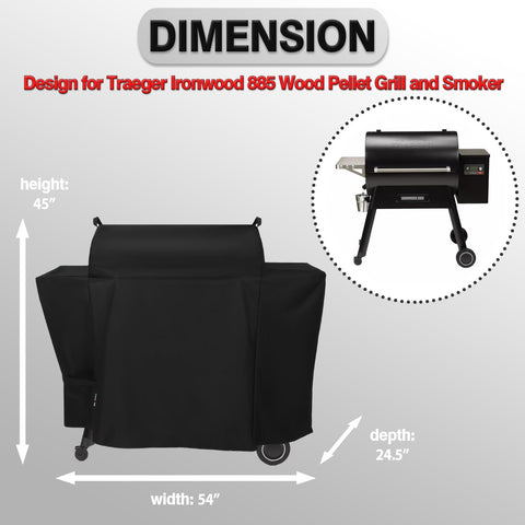 FEVERCOVER waterproof pellet grill cover keeping the grill dry between uses