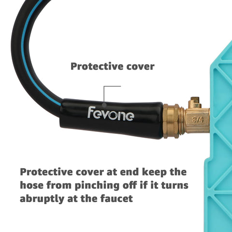 Fevone 100ft hose coiled neatly for simple storage