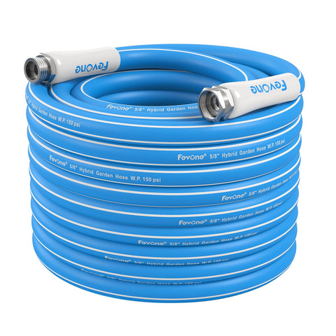 FEVONE 75 ft garden hose kink-free flow for steady lawn watering.