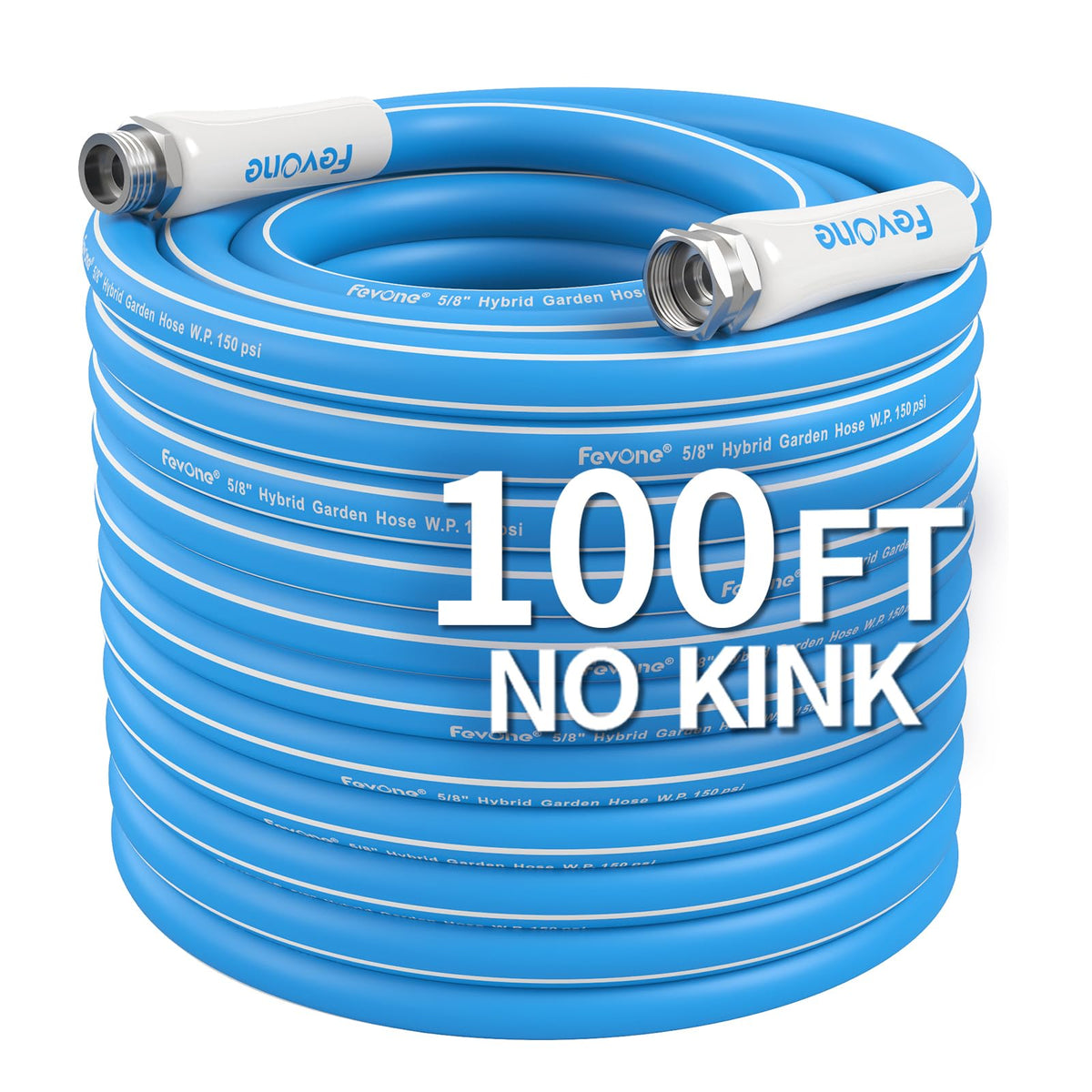 Fevone kink-free hose 100ft enables smooth watering with consistent pressure.