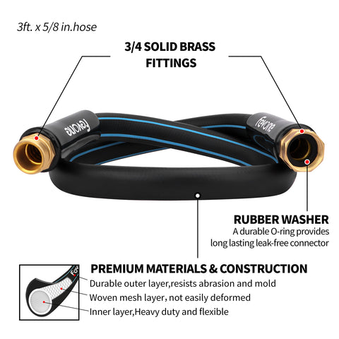FEVONE kink-resistant hose maintains consistent pressure during watering and cleaning.