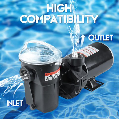 Fexhull pool pump low flow compatibility enables energy saving operation.