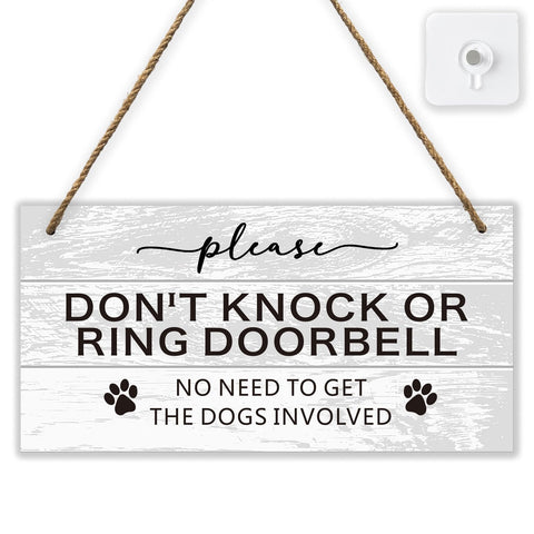 FEXICHUJI dont-knock sign front door clearly communicates your preference to visitors