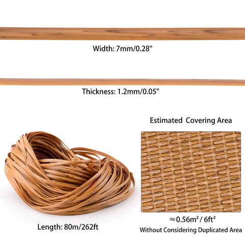 Feyart easy-to-weave rattan strip simplifies hand repairs on patio chairs and sofas.