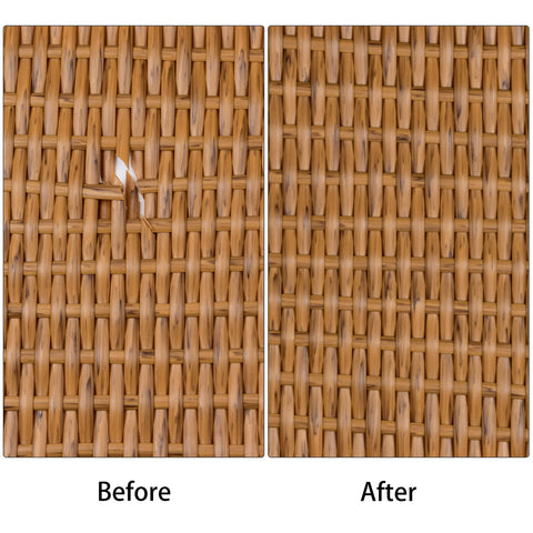Feyart patio furniture restoration option compatible with wicker and resin chairs.
