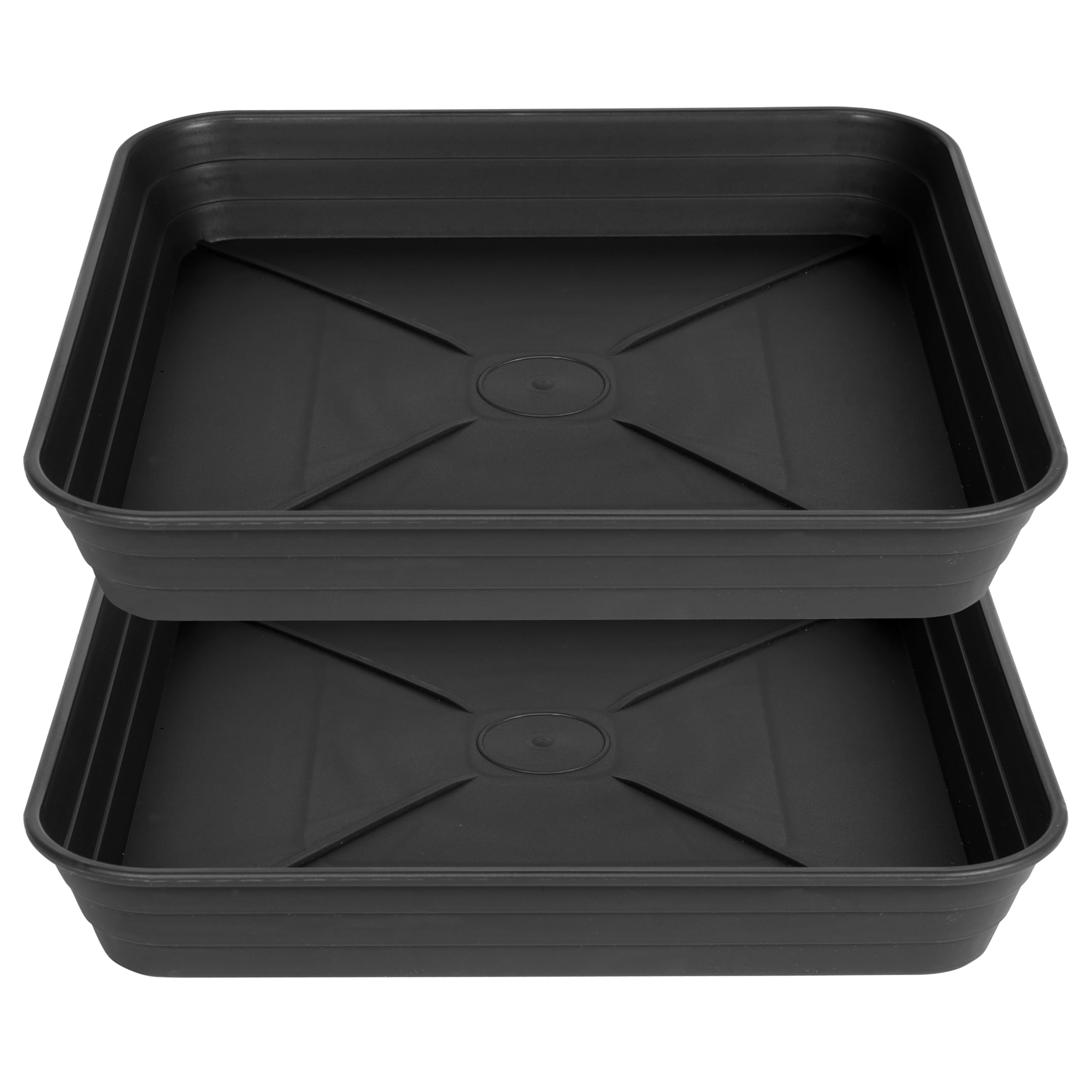 Feyvdzv 12-inch square plant saucer catching excess water to protect floors