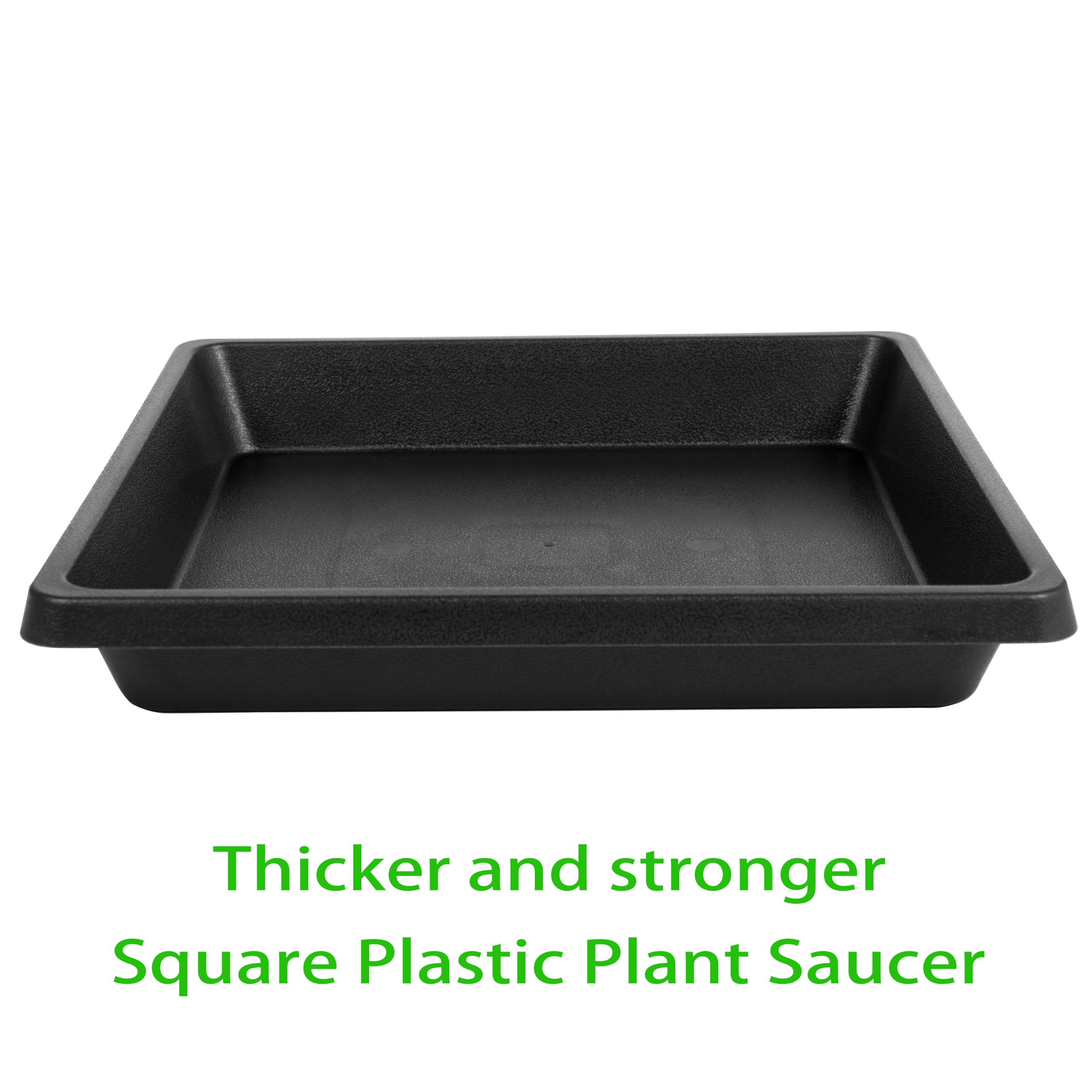 Feyvdzv 12-inch square saucer holds soil and runoff neatly