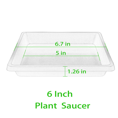 Feyvdzv 8-inch square plant saucer serves as a sturdy water catcher