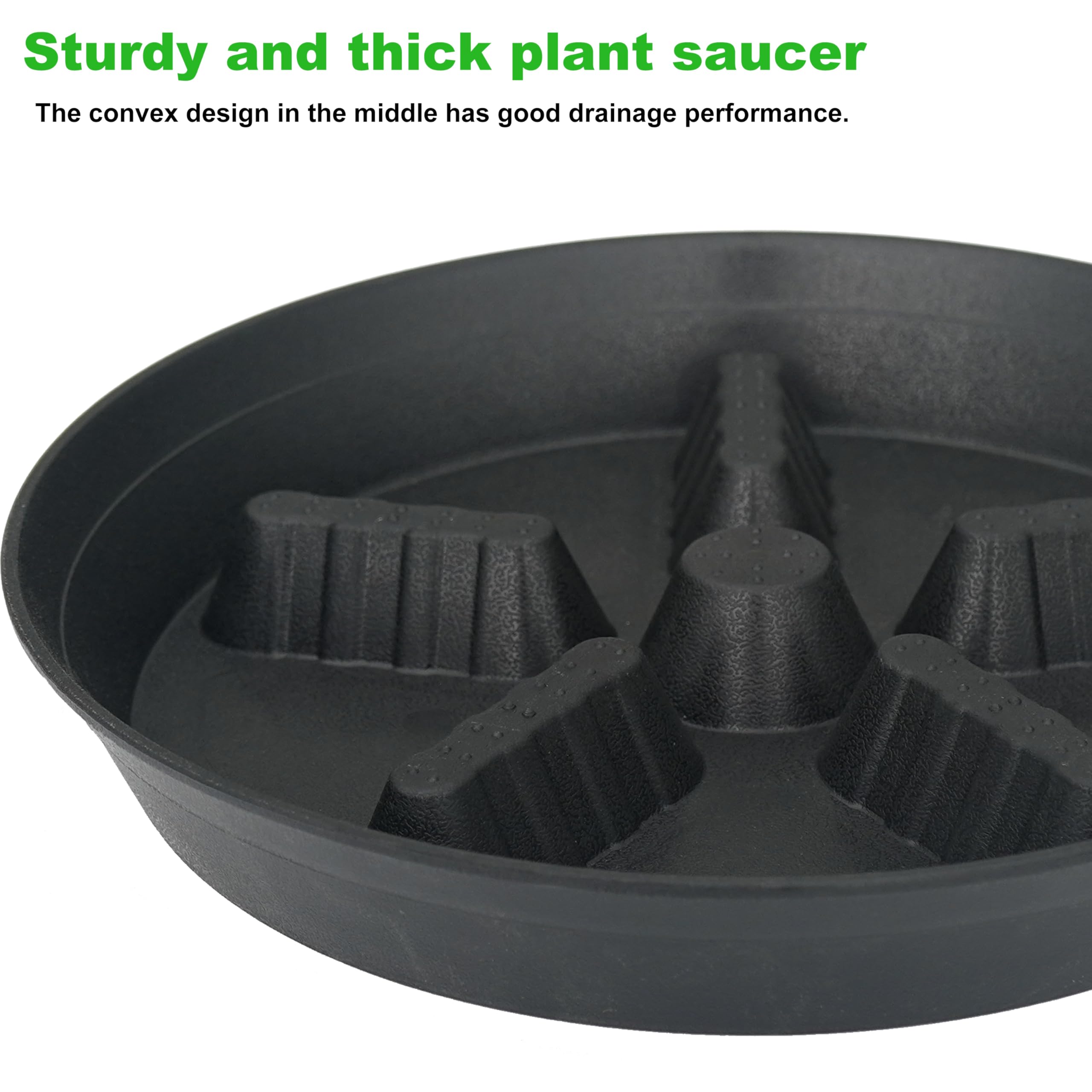 Feyvdzv indoor-outdoor saucer suits living rooms or patios, guarding floors from water.
