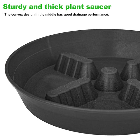 Feyvdzv 12-inch tray fits pots and keeps soil debris contained