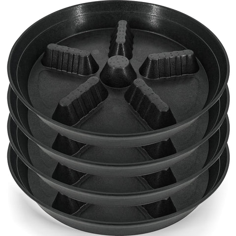 Feyvdzv plant saucer 12-inch protects floors while catching excess water.