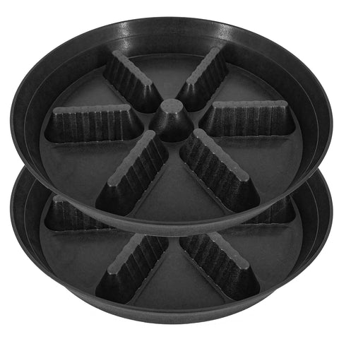 Feyvdzv plant saucer 8 inch with raised grid catches overflow and protects surfaces.