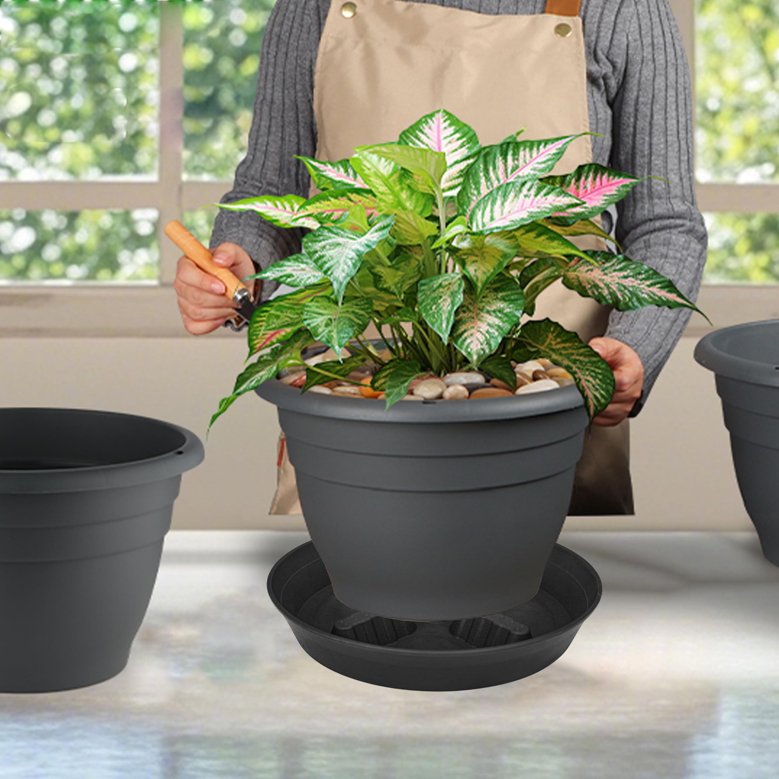 Feyvdzv outdoor-balcony saucer shields floors from water leaks