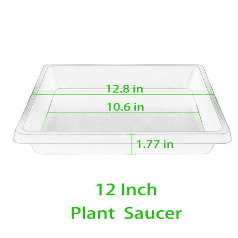 Feyvdzv square plant saucer for indoor and outdoor use protects surfaces.