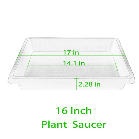 Feyvdzv square plant saucer for indoor and outdoor use provides tidy drip tray
