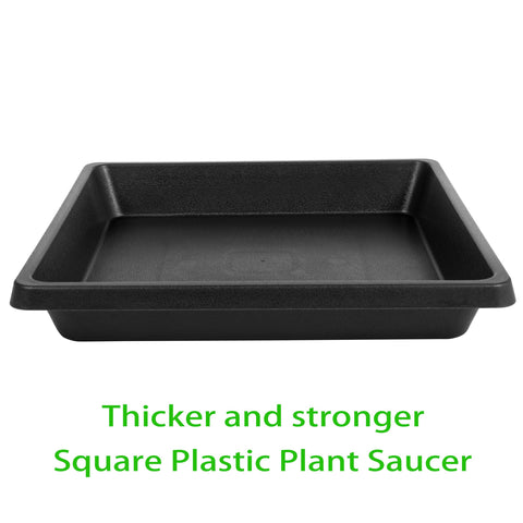 Feyvdzv square plant saucer 14-inch versatile indoor/outdoor tray prevents mess