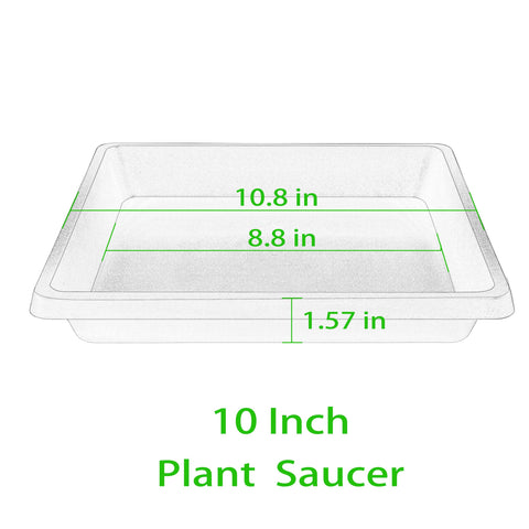Feyvdzv square plant saucer 14-inch, outdoor-ready tray prevents mess under pots.