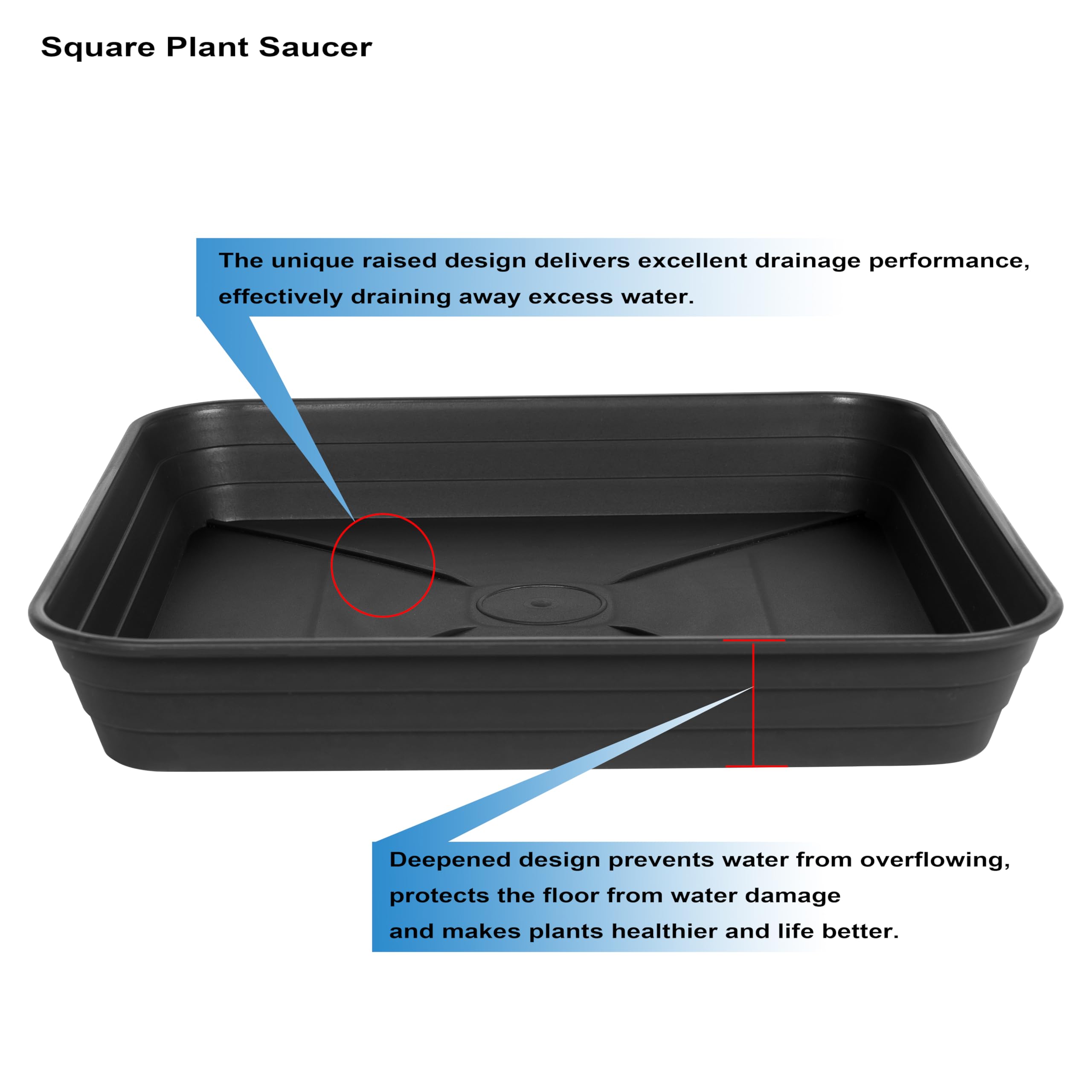 Feyvdzv square seed starting tray doubles as a germination base