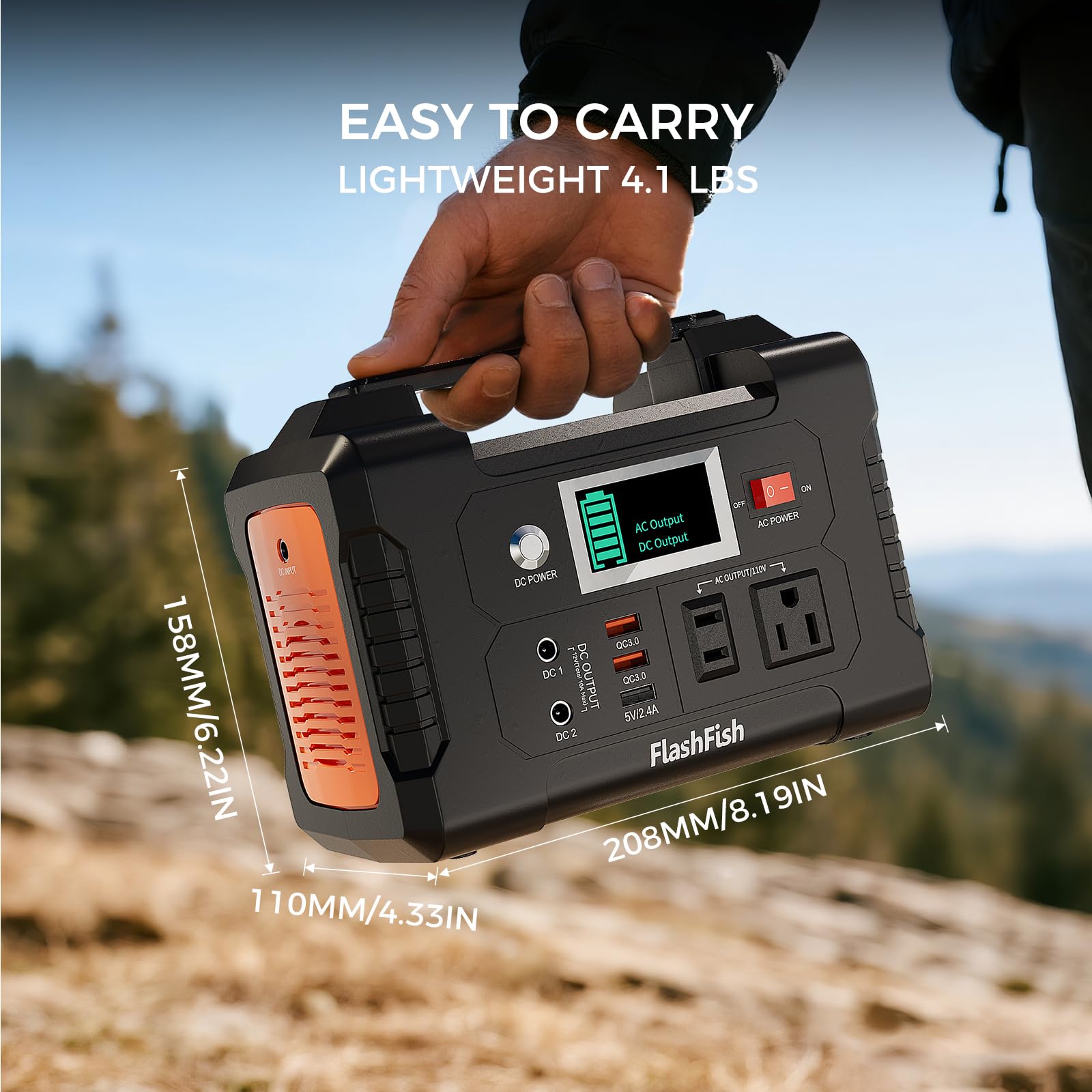 FF Flashfish compact design with soft handle fits a backpack