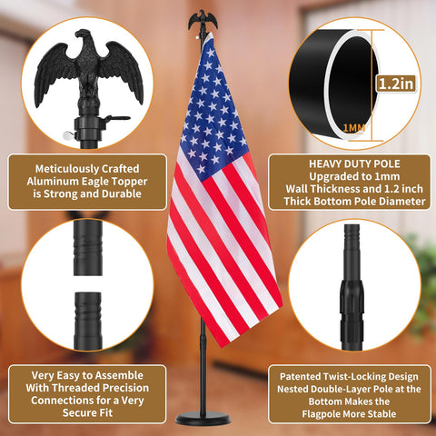 FFILY 3x5 American flag presents bold colors for ceremonies and daily displays.