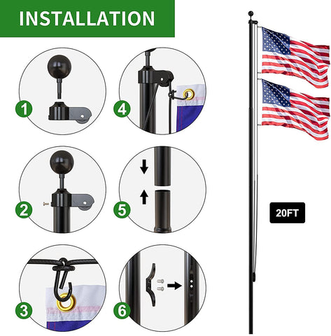 FFILY American flag included for immediate outdoor display.