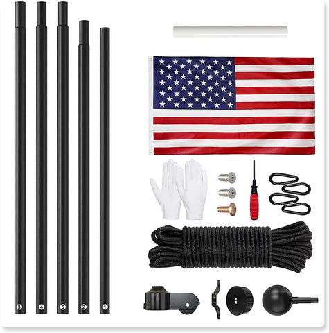 FFILY pulley, rope, and clips included for smooth flag deployment.