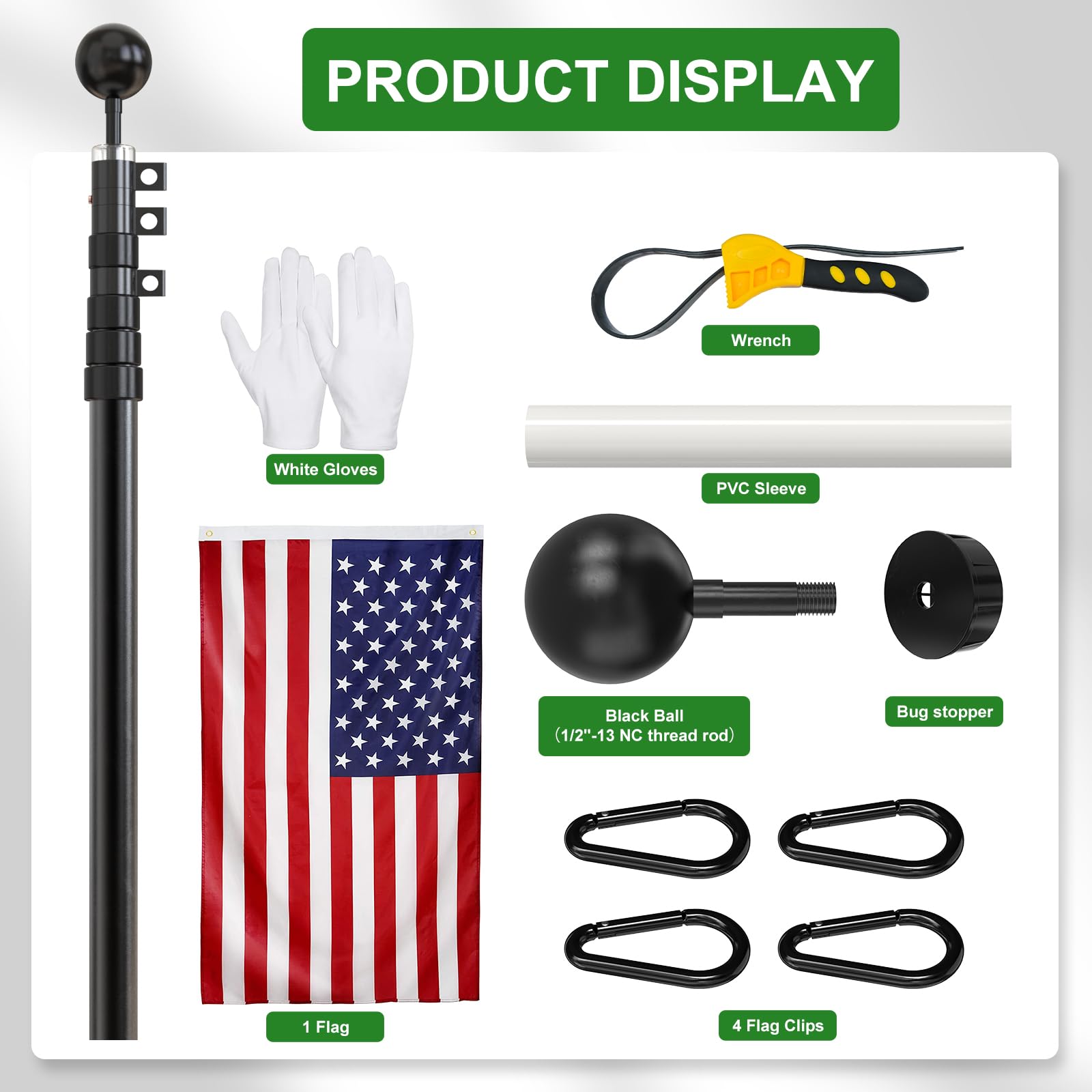 FFILY package includes hardware and manual for easy installation