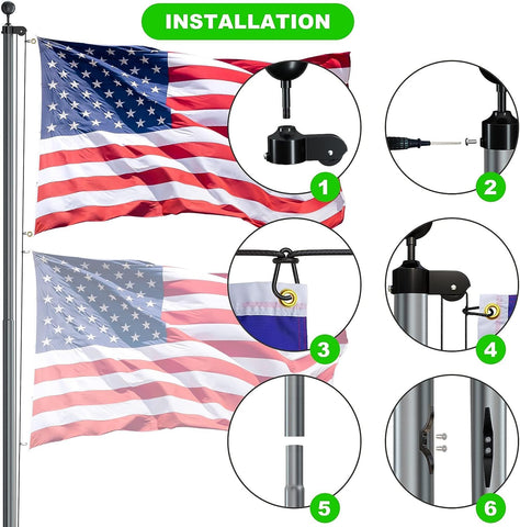 FFILY pulley truck and rope enable smooth flag changes