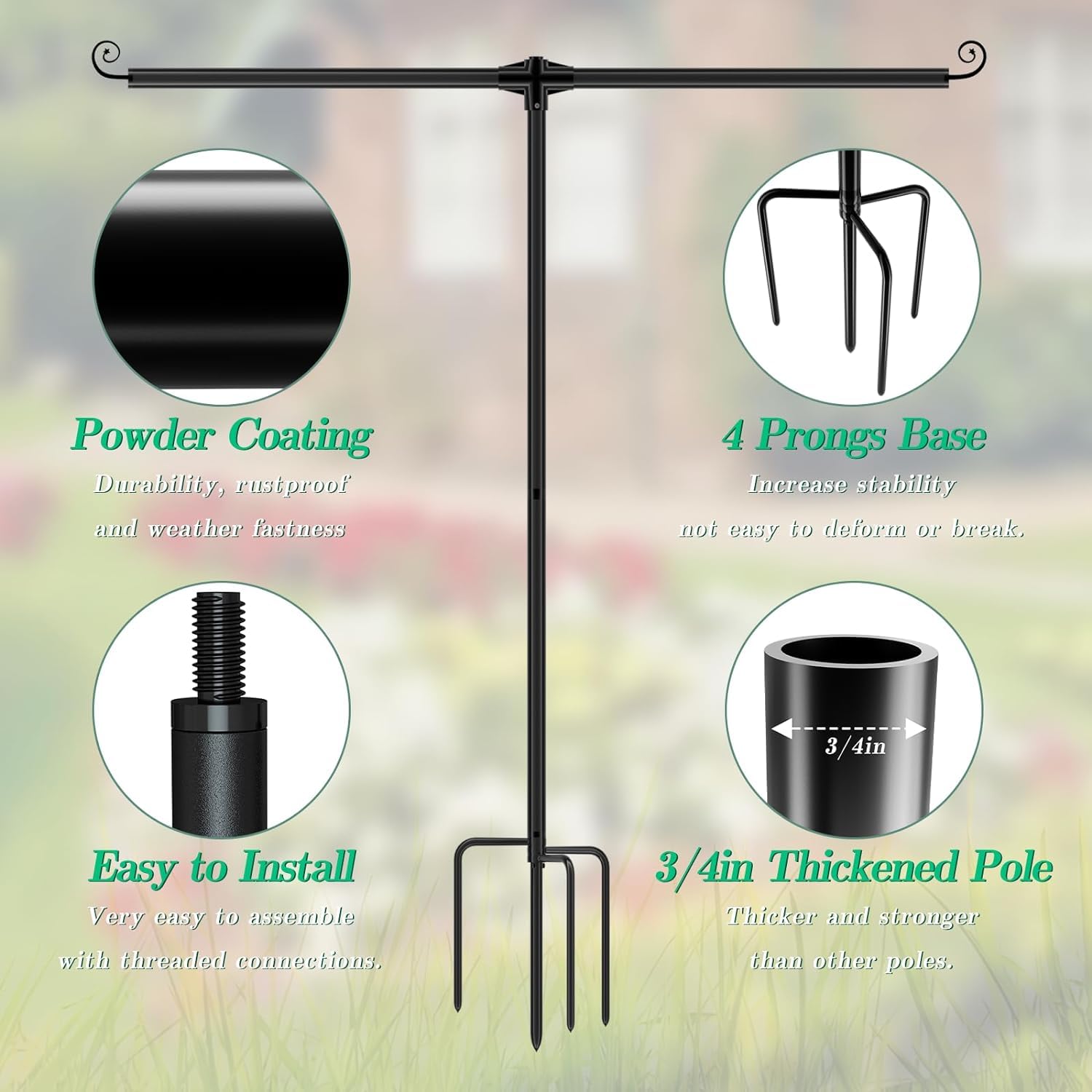 FFILY aluminum stand that resists weather for long-lasting garden use.