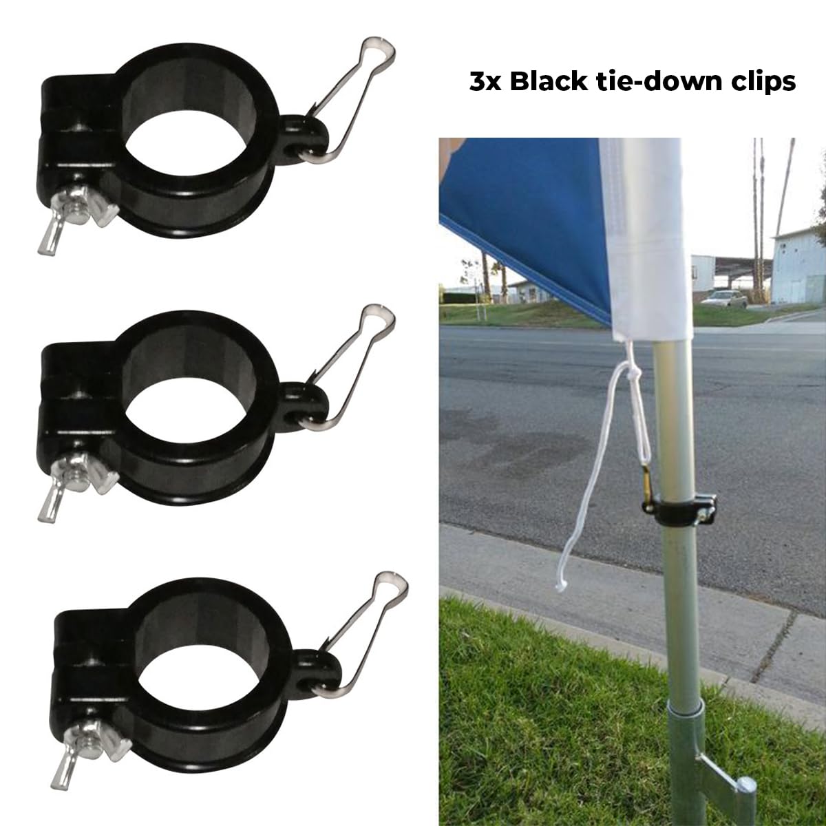FFN Swooper flag in wind using sturdy hardware for outdoor display.