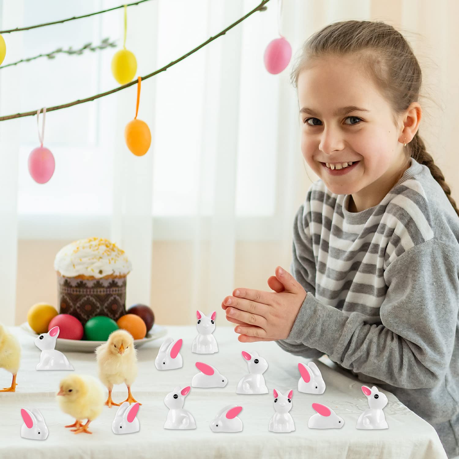 FFNIU DIY rabbit figurines for crafts and personalized gifts.