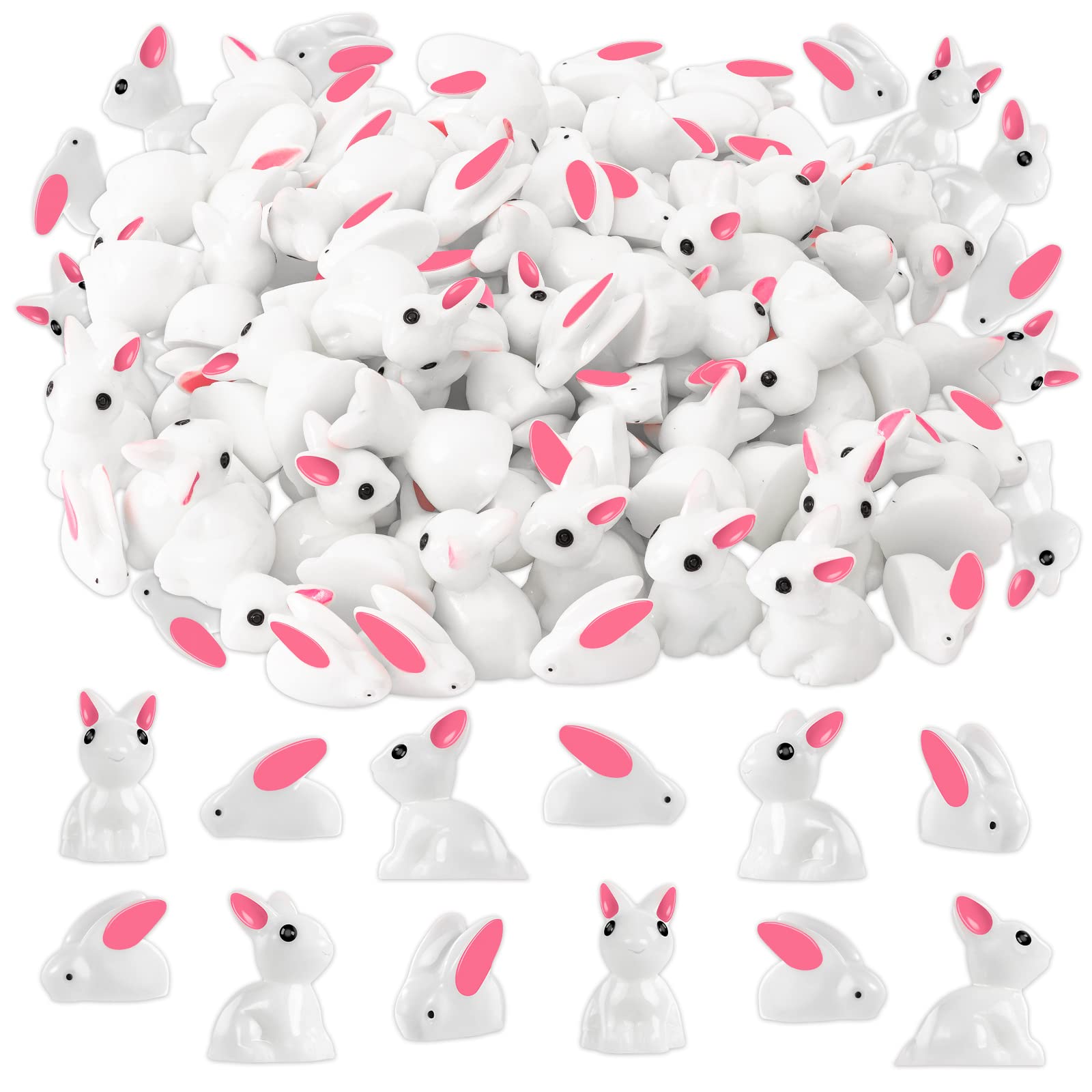 FFNIU miniature rabbit figurines, style A, perfect for DIY decor and crafts.