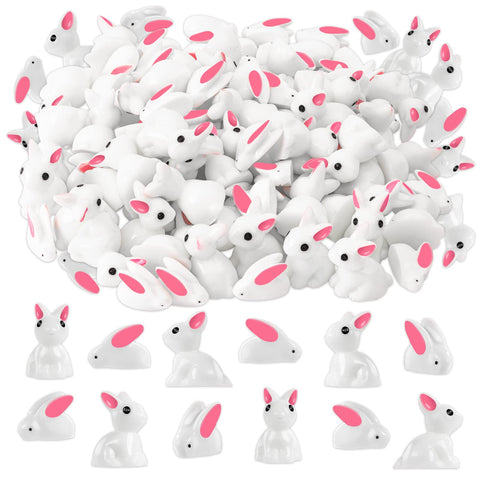FFNIU miniature rabbit figurines, style A, perfect for DIY decor and crafts.