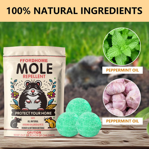 FfordHome Mole Repellent bottle ready to use for easy application.