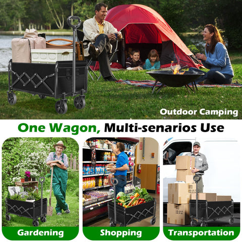 FFQ collapsible wagon heavy-load capacity for camping and sports gear