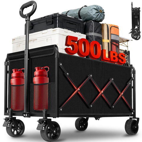 FFQ Collapsible Wagon open for quick setup during beach trips and camping.