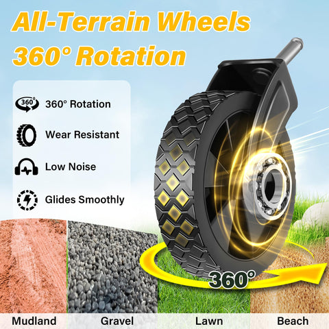 FFQ wagon's anti-slip grip reduces fatigue during long hauls.