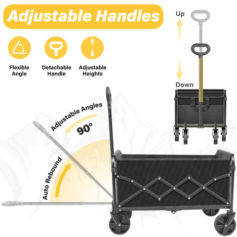FFQ auto-bounce handle offers steady control on uneven terrain.