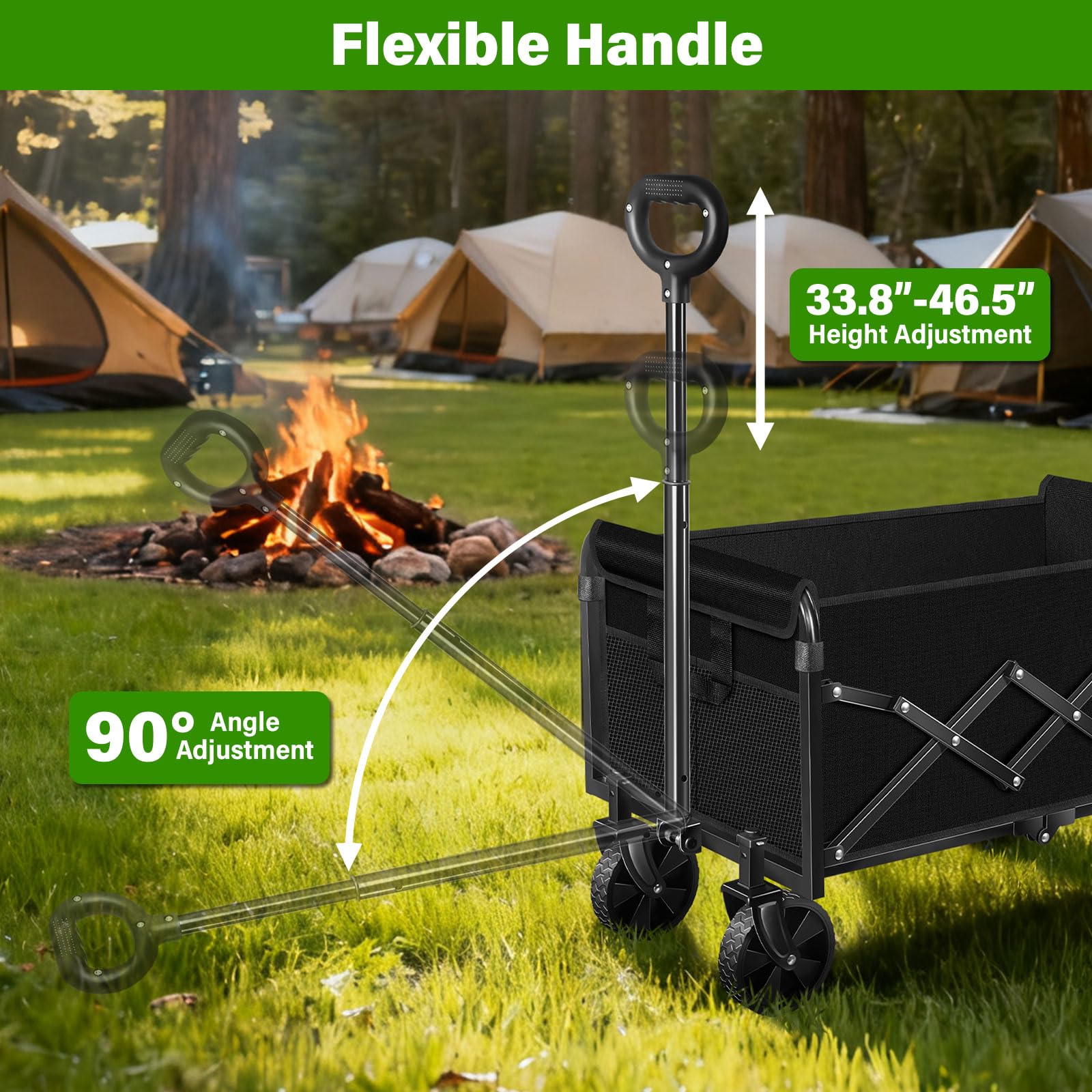 FFQ Wagons compact size fits easily in trunks for travel.