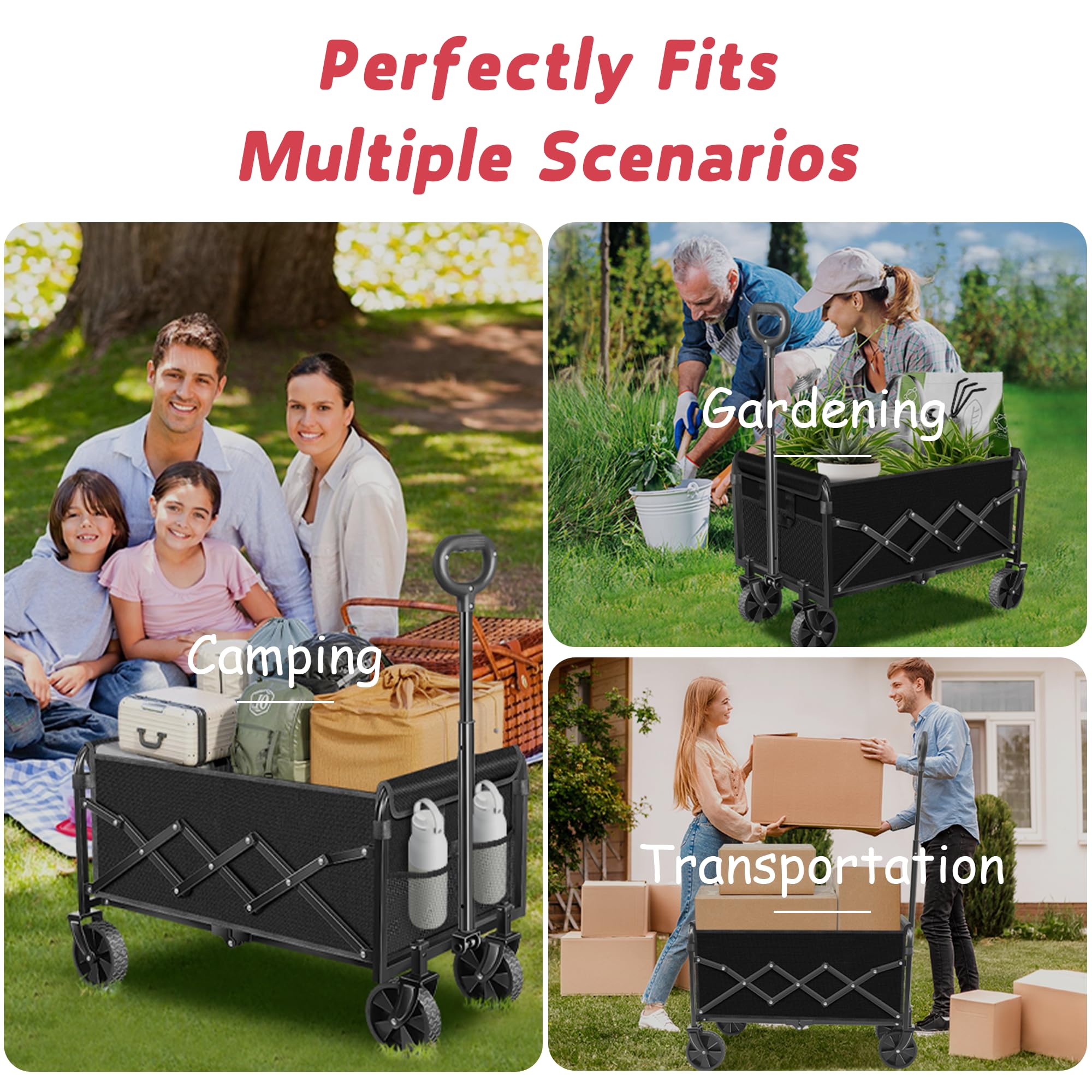 FFQ wagon cart transporting gardening tools and equipment
