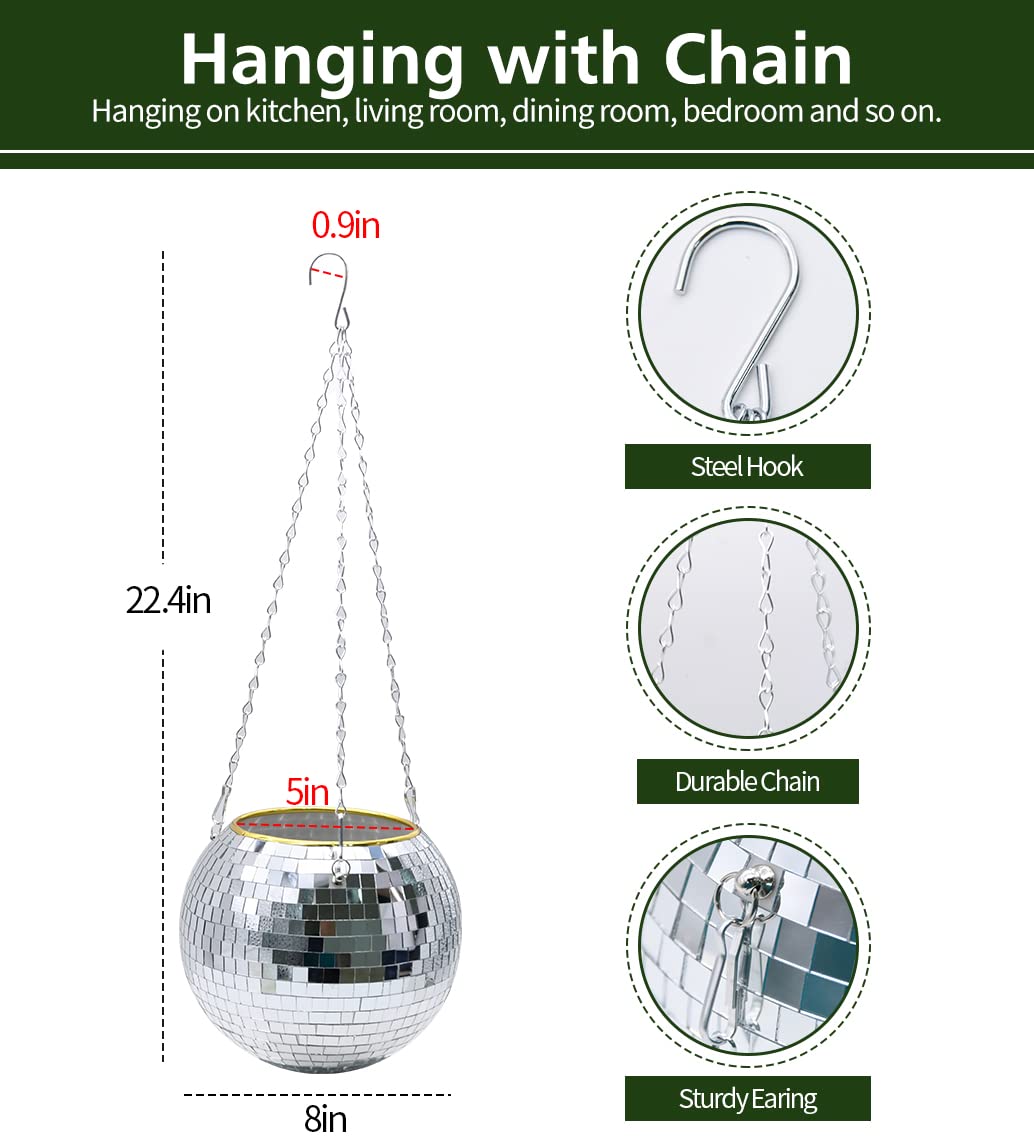 FGBNM disco ball planter circle component highlights modular accessories