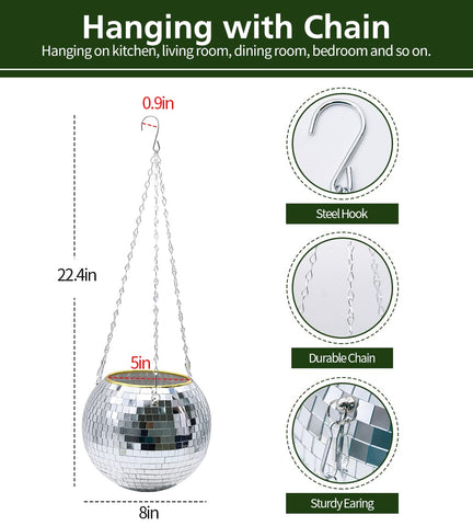 FGBNM disco ball planter circle component highlights modular accessories