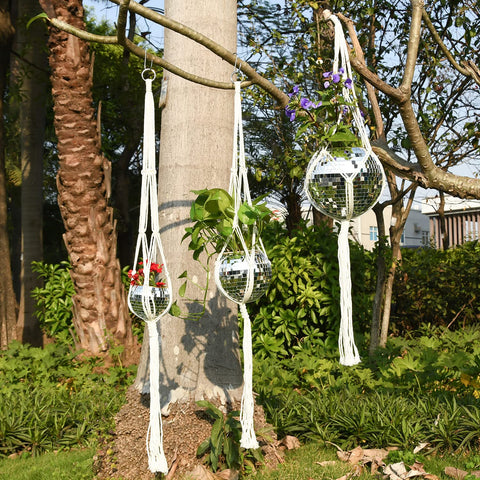 FGBNM disco ball planter with extra mirrors enhances reflection and charm