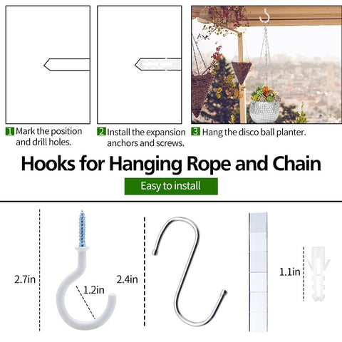 FGBNM screw hook provides simple wall mounting for flexible setup.