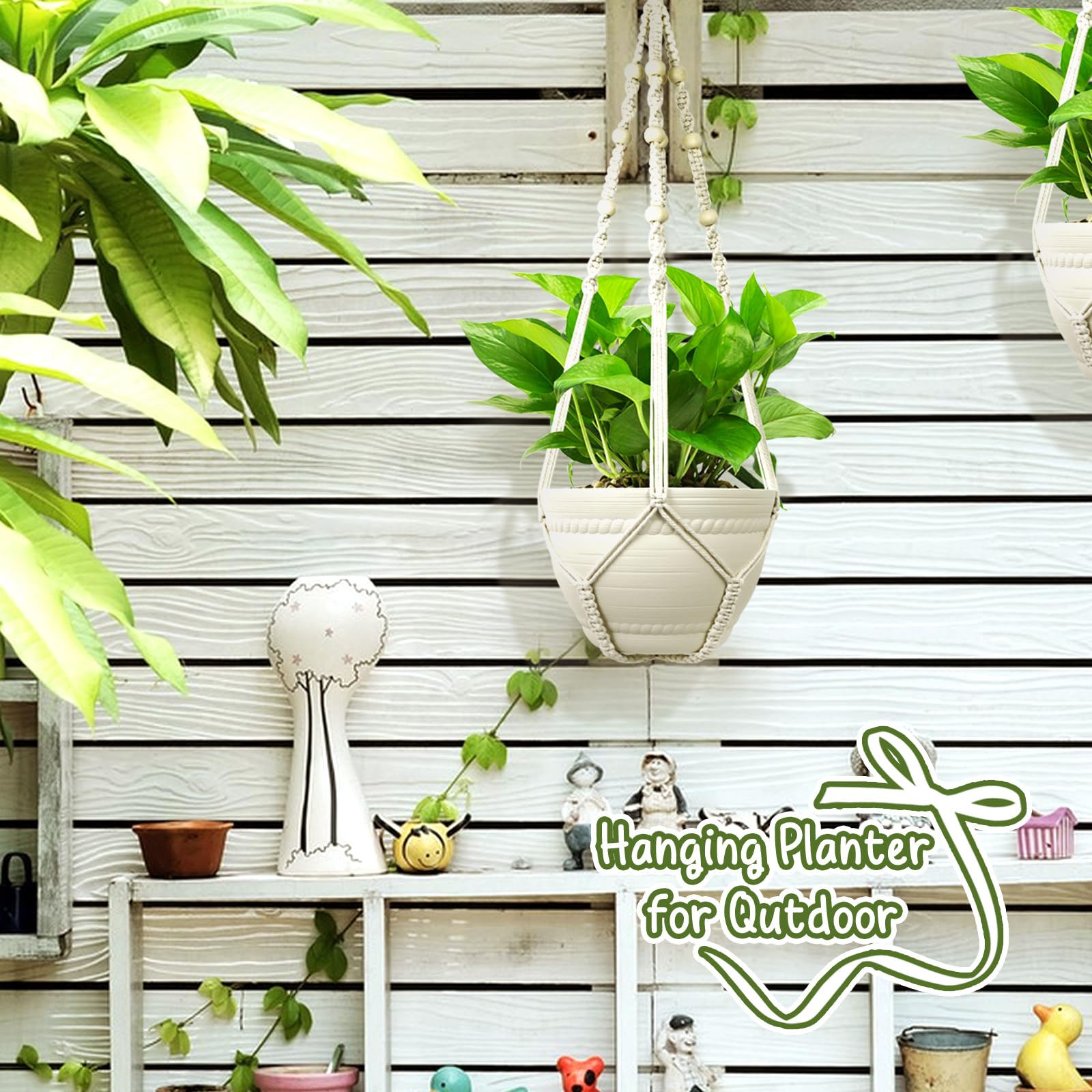 FGSAEOR ivory macrame adds warm texture to indoor-outdoor spaces.