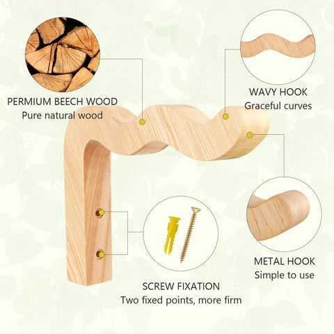 FGSAEOR indoor wall display featuring wave-shaped hooks