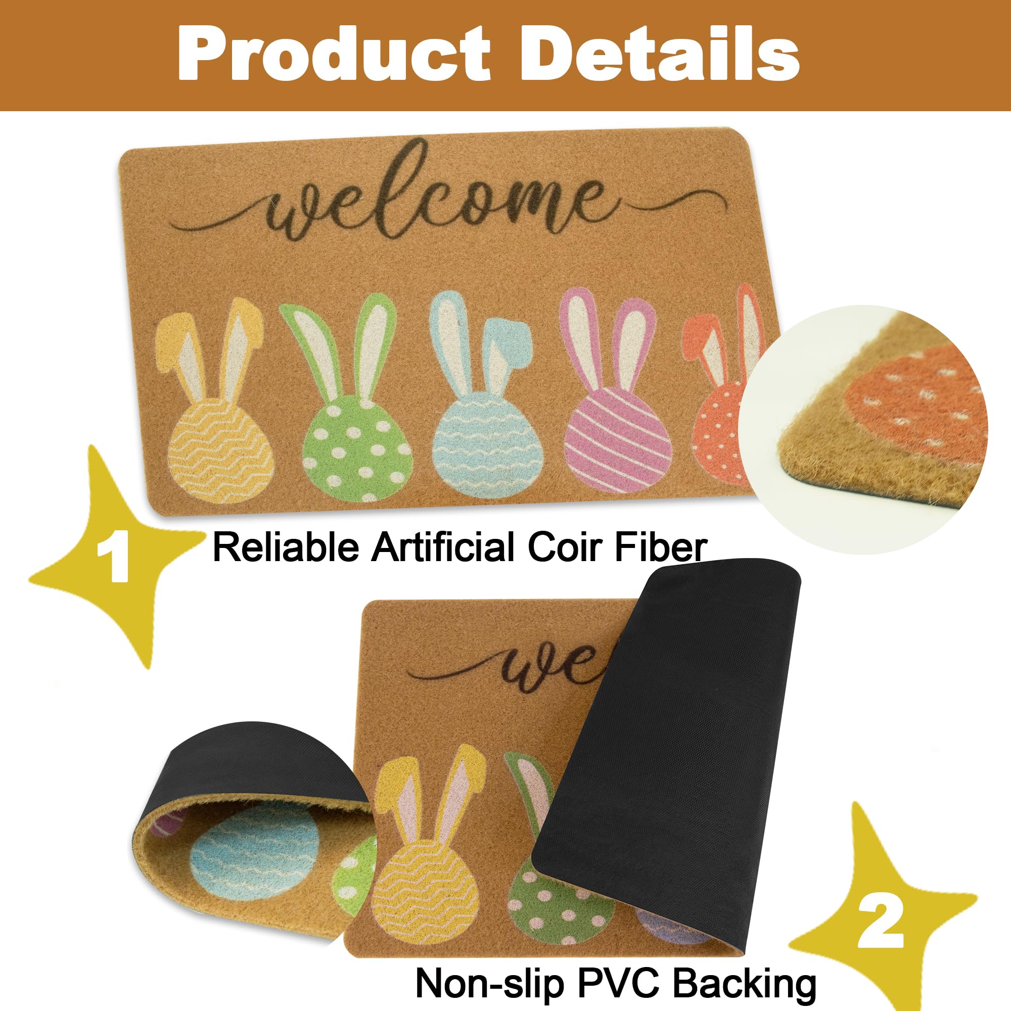 FGSS Doormat with non-slip backing for safe entryway surfaces.