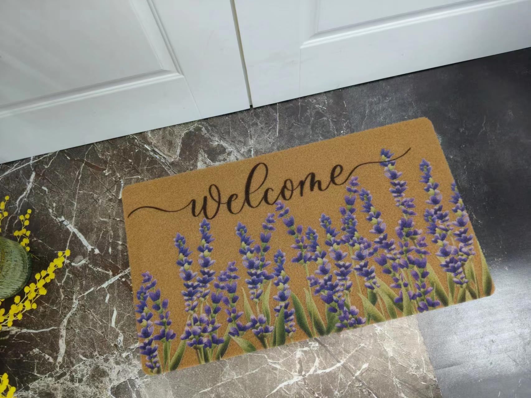 FGSS Lavender Welcome Doormat easy cleaning and quick refreshment at the doorway